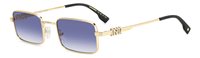 Occhiali da sole Dsquared2 Uomo D2 0104/SLKS/08 GOLD BLUE52 - D2 0104/SLKS/08 GOLD BLUE52